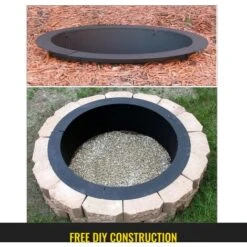 VEVOR Braciere BBQ Braciere Per Barbecue Anello In Acciaio Solido Q235, Braciere Fai Da Te Da Campeggio Da Esterno 114,3x99 Cm, Anello Fodera Del Pozzo Del Fuoco Uso Carbone E Legna Da Ardere -VIDAXLI NEGOZIO 92083012 4