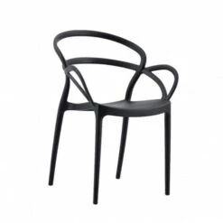 SEDIA POLIPROPILENE BAR RISTORANTE GIARDINO SEDIE INTERNO ESTERNO NERO NERA 467