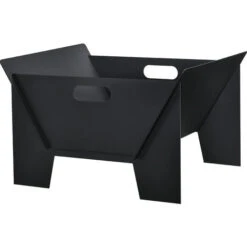 Nova Braciere Aperto Da Esterno Camino Portatile Di Forma Quadrata Elegante Nero -VIDAXLI NEGOZIO 94576566 4