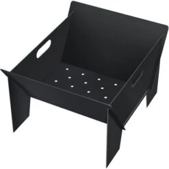 Nova Braciere Aperto Da Esterno Camino Portatile Di Forma Quadrata Elegante Nero -VIDAXLI NEGOZIO 94576566 5