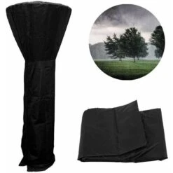 Copertura Per Stufa Da Esterno Rotonda, Copertura Per Stufa Da Esterno Nera, Copertura Per Stufa Da Esterno (226 X 85 X 48 Cm) -VIDAXLI NEGOZIO 95220363 5