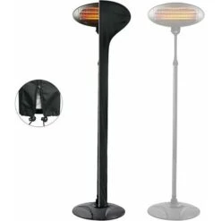 Copertura Per Stufa Elettrica Da Giardino - Impermeabile - Tessuto Oxford 420D - Completamente Resistente Alle Intemperie - Con Cerniera E Coulisse Regolabile - Antivento