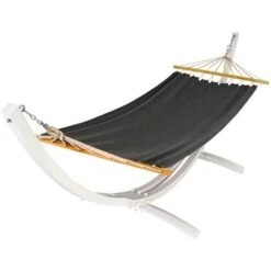 Nova Amaca Con Struttura In Legno Regolabile 320cm Vari Colori Disponibili Colore : Bianco E Grigio -VIDAXLI NEGOZIO 95906716 4