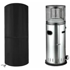 Copertura Per Esterni Con Test Patio Huveter Hauveter - Tessuto Oxford 210d Oxford - Resistenza Ai Raggi UV - Design - Rotondo - 50 X 50 Cm, Nero-