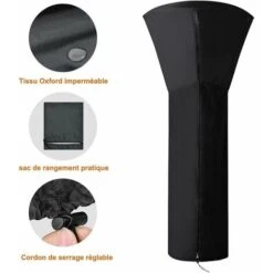 Copertura Del Riscaldatore Del Patio, Coperture Del Riscaldatore Esterne Impermeabili Rotonde Nere, Copertura Del Riscaldatore Del Patio Di Protezione Del Riscaldatore Del Patio, 226x89x48 CM 7 Copertura Del Riscaldatore Del Patio, Coperture Del Riscaldatore Esterne Impermeabili Rotonde Nere, Copertura Del Riscaldatore Del Patio Di Protezione Del Riscaldatore Del Patio, 226x89x48 CM -VIDAXLI NEGOZIO 97243085 3