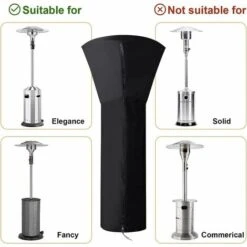 Copertura Del Riscaldatore Del Patio, Coperture Del Riscaldatore Esterne Impermeabili Rotonde Nere, Copertura Del Riscaldatore Del Patio Di Protezione Del Riscaldatore Del Patio, 226x89x48 CM 9 Copertura Del Riscaldatore Del Patio, Coperture Del Riscaldatore Esterne Impermeabili Rotonde Nere, Copertura Del Riscaldatore Del Patio Di Protezione Del Riscaldatore Del Patio, 226x89x48 CM -VIDAXLI NEGOZIO 97243085 5