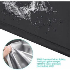 Copertura Per Stufa Da Esterno PU 210D Impermeabile Con Cerniera, Copertura Per Ombrellone Per Stufa Da Esterno Antipioggia E Protezione Solare 221 X 85 X 48 Cm -VIDAXLI NEGOZIO 98110658 5