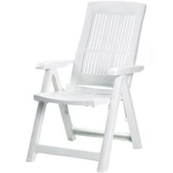 Poltrona Da Giardino Tampa Bianca - Cm.60x61x109h. - Peso Kg.6
